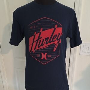 Hurley Dark Blue Tee with Red Graphic